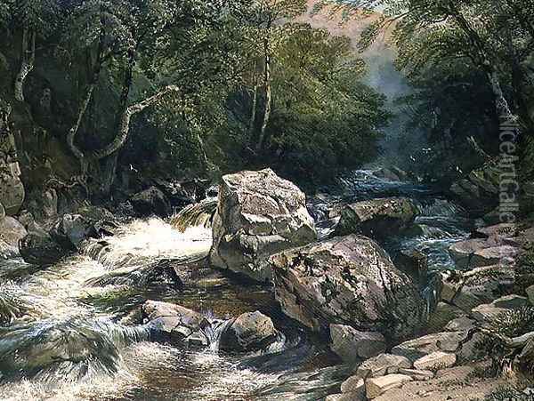 Mountain Scene Oil Painting - William Gersham Collingwood