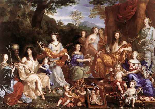 The Family of Louis XIV 1670 Oil Painting - Jean Nocret