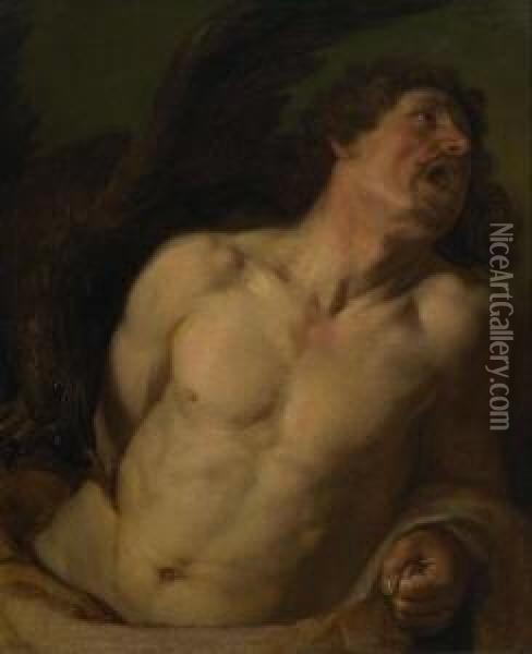 Prometheus Mit Dem Adler
 Jupiters. Oil Painting - Paulus Moreelse