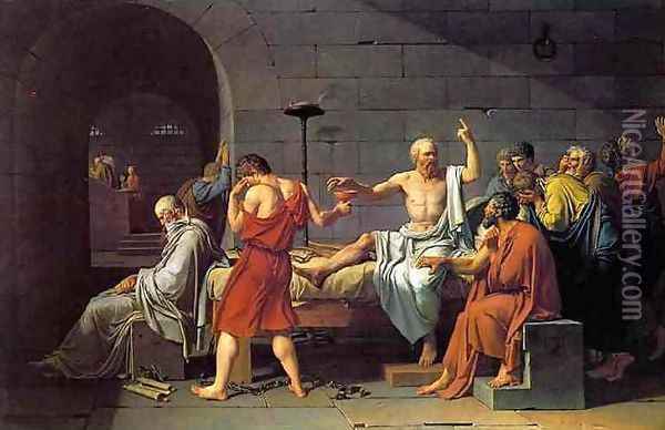 The Death of Socrates Oil Painting - Jacques Louis David
