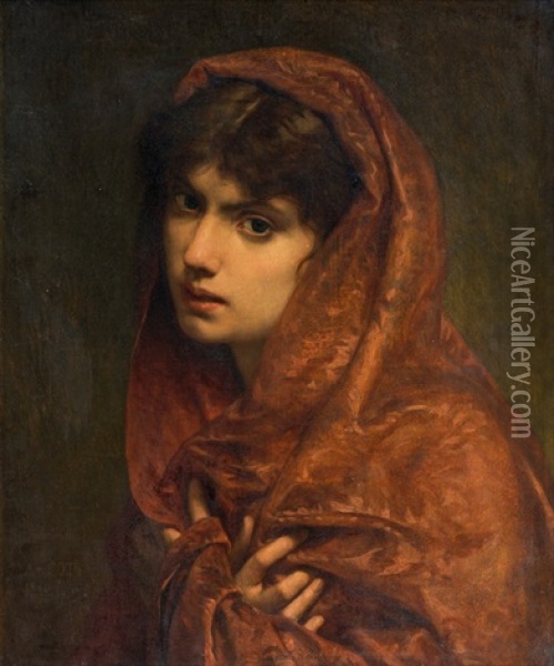 Portrat Eines Madchens Oil Painting - Pierre Auguste Cot