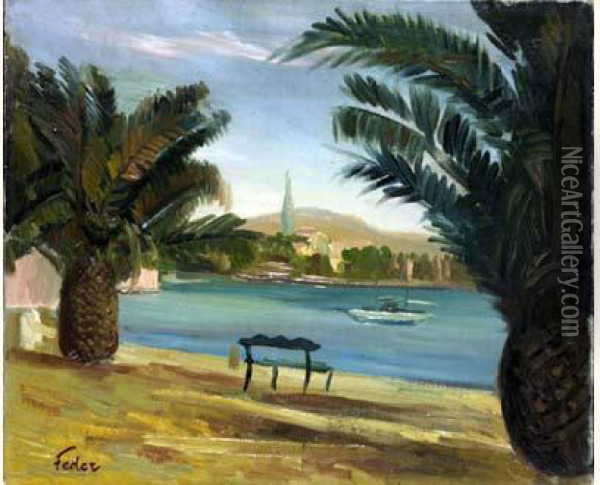Beach Front Oil Painting - Adolphe Feder
