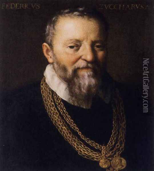 Self-Portrait (after 1588) Oil Painting - Federico Zuccaro