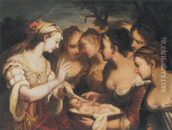The Finding Of Moses Oil Painting - Pietro (Libertino) Liberi