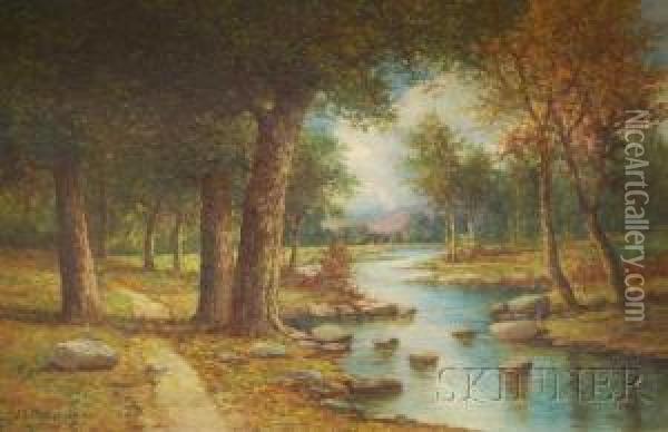 Autumnlandscape Oil Painting - Joseph Langsdale Pickering