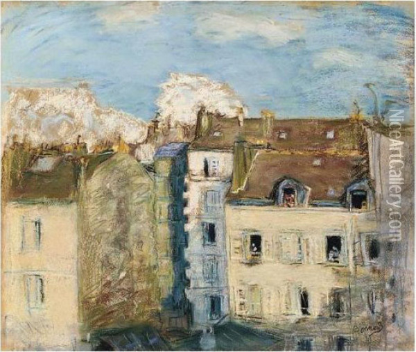 Immeubles A Montmartre Oil Painting - Pierre Bonnard