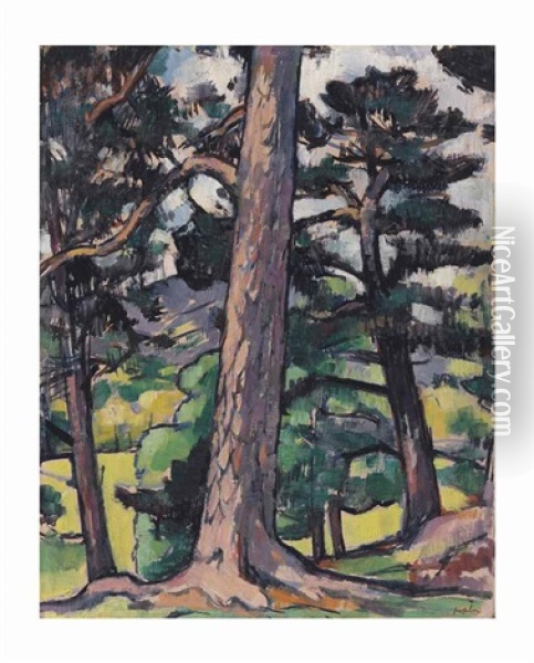 The Pine Trees Oil Painting - Samuel John Peploe