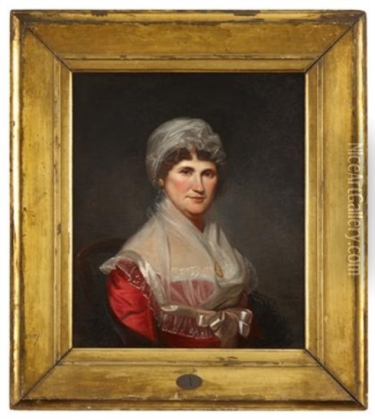 Portrait Of Mrs. Robert Patterson Iii (amy Hunter Ewing, 1751-1844) Oil Painting - Charles Willson Peale