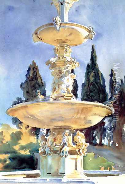 In a Medici Villa Oil Painting - John Singer Sargent