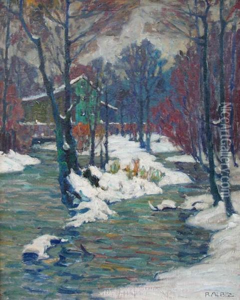 Winter Am Muhlbach Oil Painting - Richard Albitz