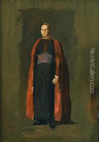 The Cardinal Oil Painting - Thomas Cowperthwait Eakins