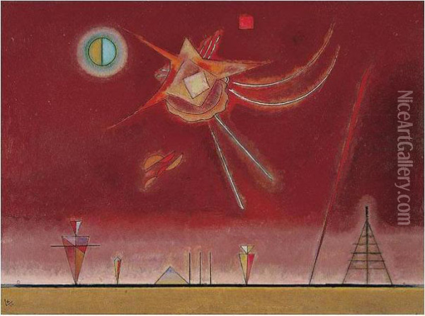 Schweben Uber Fest (hovering Above Firm) Oil Painting - Wassily Kandinsky