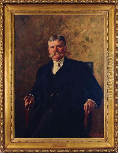 Portraitof Clement A. Griscom, Director Of The Insurancecompany Of North America Oil Painting - Fedor Encke