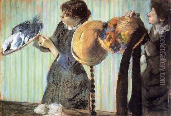 The Little Milliners Oil Painting - Edgar Degas