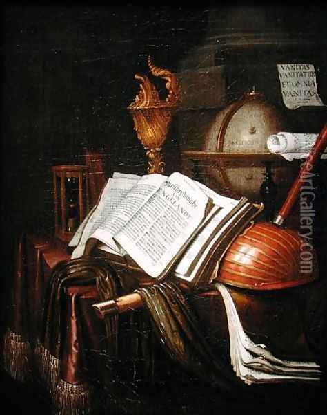 Vanitas Vanitatum et Omnia Vanitas, 1689 Oil Painting - Edwart Collier