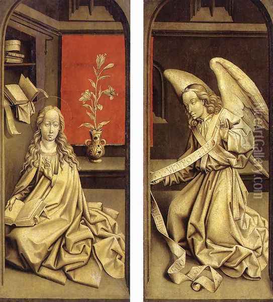 Bladelin Triptych (exterior) 1480 Oil Painting - Rogier van der Weyden
