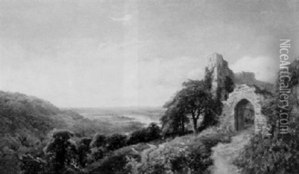 Vista From The Abbey Ruins Oil Painting - Edmund John Niemann