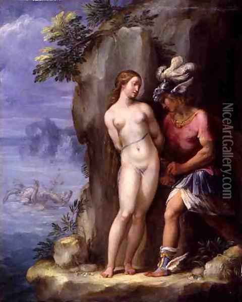 Perseus Rescuing Andromeda Oil Painting - Giuseppe Cesari