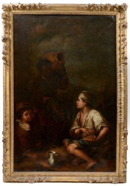Trois Enfants Oil Painting - Bartolome Esteban Murillo