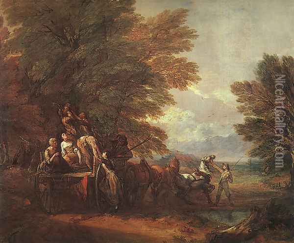 The Harvest Wagon 1767 Oil Painting - Thomas Gainsborough