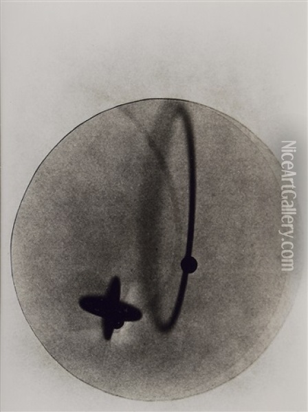 Photogram, Positiv Oil Painting - Laszlo Moholy-Nagy
