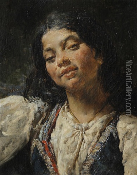 A Spanish Beauty Oil Painting - Paul Rink