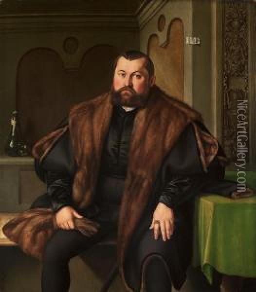 Portrait Of Sigismund Baldinger (1510-1558) Oil Painting - Georg Pencz