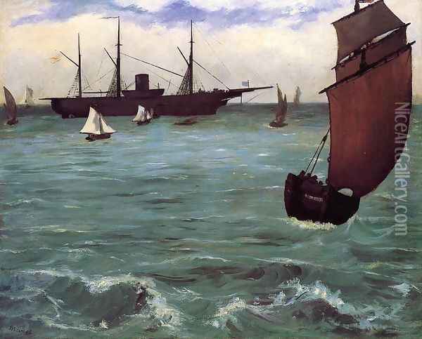 Fishing Boat Coming in Before the Wind Oil Painting - Edouard Manet