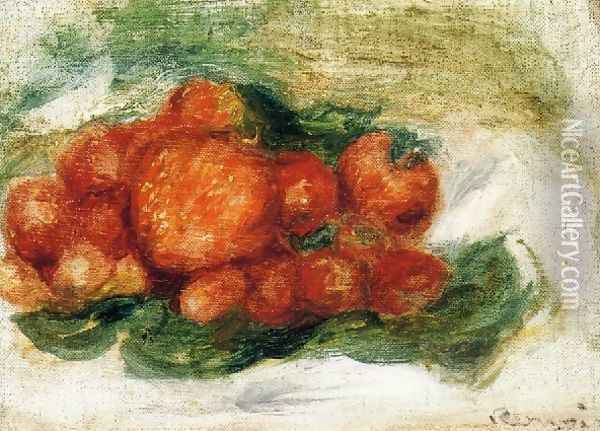 Still Life With Strawberries3 Oil Painting - Pierre Auguste Renoir