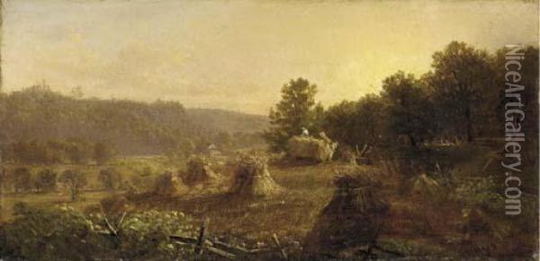Harvest Scene Oil Painting - Thomas Hiram Hotchkiss