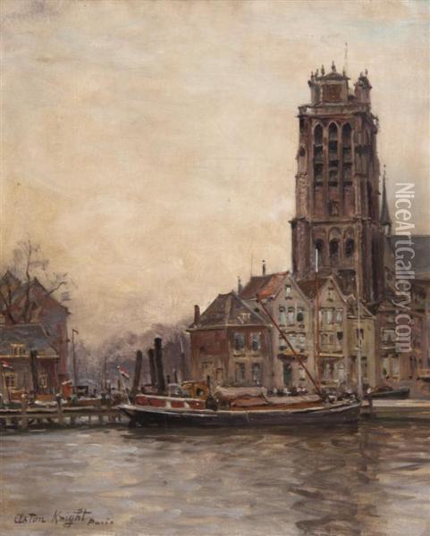 Grote Kerk, Dordrecht Oil Painting - Louis Aston Knight