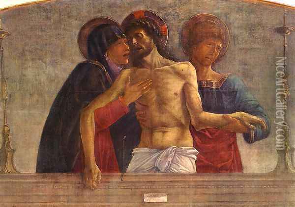 Pietà (detail) 1472 Oil Painting - Giovanni Bellini