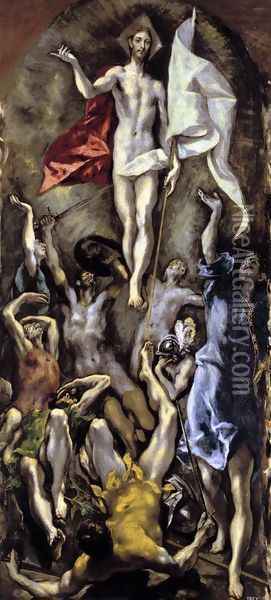 The Resurrection 1596-1600 Oil Painting - El Greco (Domenikos Theotokopoulos)