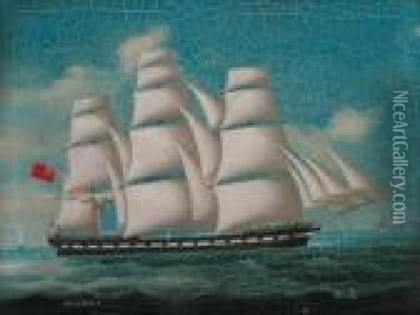 The Wool Clipper Holmsdale In Chinese Waters Oil Painting - Lai Fong