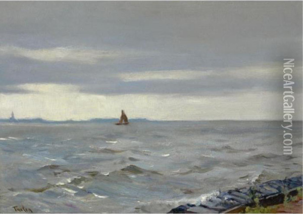 A View Of The Ijsselmeer Oil Painting - Willem Bastiaan Tholen
