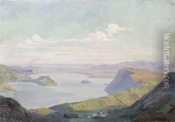 Sul Lago Oil Painting - Carlo Casanova