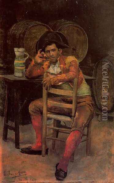 Un sibarita Oil Painting - Jose Jimenez y Aranda