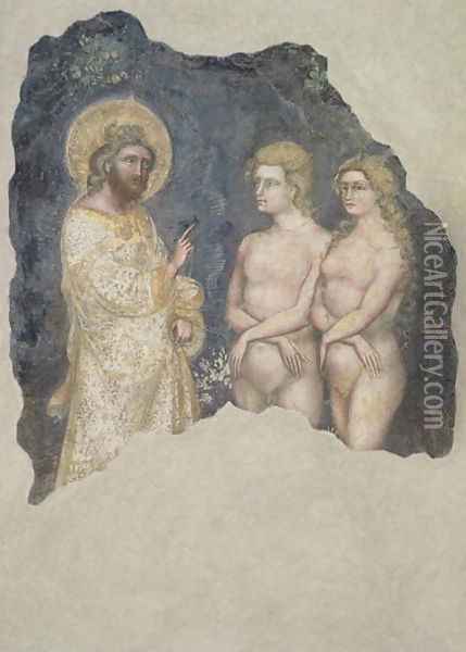 Adam and Eve Blessed by God Oil Painting - Ridolfo di Arpo Guariento