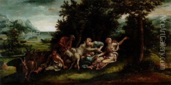 Jupiterbarnet Diar Geten Althea Oil Painting -  Giorgione