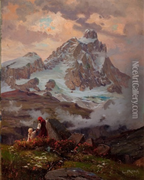 The Matterhorn Oil Painting - Leonardo Roda