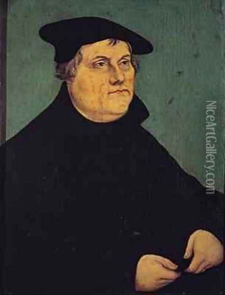 Portrait of Martin Luther 1483-1546 Oil Painting - Lucas The Elder Cranach