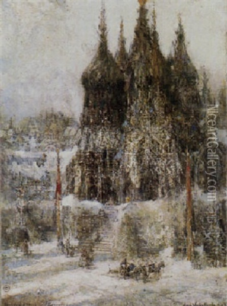 Towers Of Saint Basil, Moscow Oil Painting - George Wharton Edwards