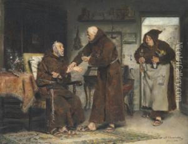 The Sick Monk Oil Painting - Antonio Salvador Casanova Y Estorach