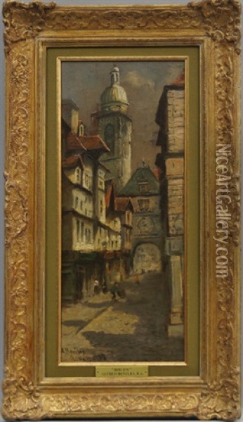 Rouen Oil Painting - Alfred Bentley