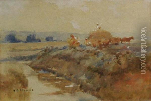 Harvest Scene Oil Painting - Benjamin Edwin Minns