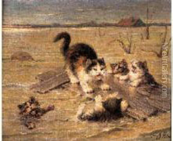Les Petits Naufrages Oil Painting - Leon Charles Huber