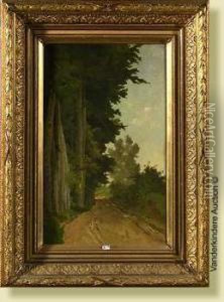 Chemin En Lisiere De Foret Oil Painting - Edouard Jules Joseph Huberti