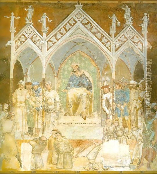 Martyrdom of the Franciscans Oil Painting - Ambrogio Lorenzetti