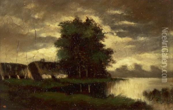 Am Flussufer Oil Painting - Jules Dupre