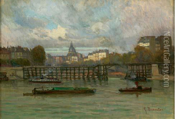 Vue De La Seine Oil Painting - Germain Bonneton